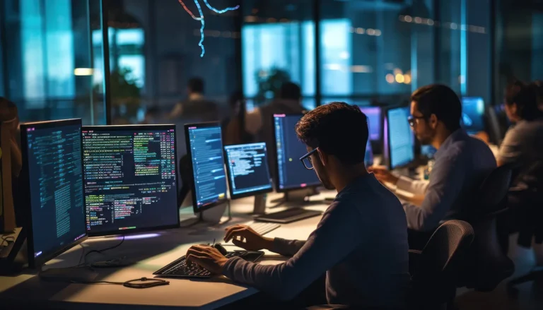 Web designer mapping out a website timeline with a Hamilton business owner